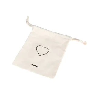 Premium Reusable Fashion Portable Cotton Canvas Jewelry Pouch Soft Fabric Summer Gift Packaging Bag