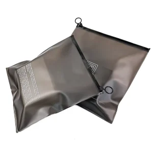 Print Your Logo Matte Black Self Sealing Zipper Bag Waterproof Sealed Clothing Shoes Packaging Plastic Bag