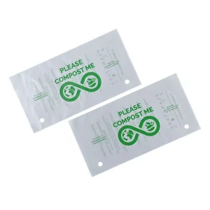 Printed Logo Biodegradable Matte Heat Seal Open Top Bags Custom Eco Friendly Packaging Flat Bag