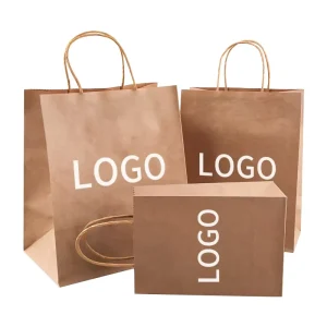 Printed Logo Design Custom Kraft Paper Packaging Bag For Corporate Promotion Marketing Brand Awareness Building