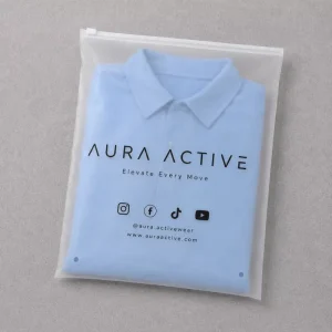 Printed Logo Frosted Apparel Packaging Bags With Matte Surface And Logo Print For Underwear And Swimwear Packing Fast Production