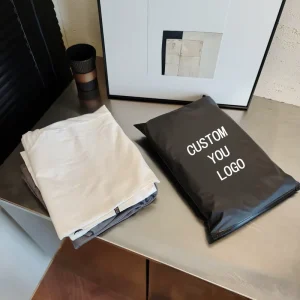 Printed Logo Resealable Poly PE Clothing T-Shirt Bag Custom Frosted Zipper Plastic Packaging Zip Lock Bag for Clothes