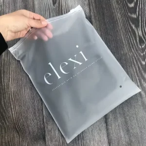 Printed Logo Resealable Poly PE Clothing T Shirts Bag Custom Frosted Zipper Plastic Packaging Zip Lock Bag for Clothes