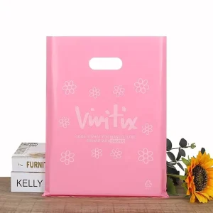 Printed Waterproof PE Handle Bags Stylish Lightweight Totes for Clothing Bedding Set Storage and Boutique Packaging