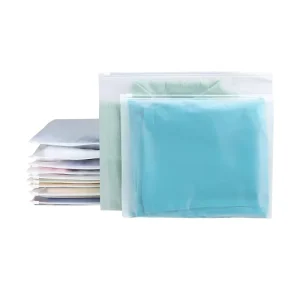 Printing Logo Clothing Dresses Socks Packaging Frosted PE Plastic Bag Business Shipping Bags Durable Travel Storage Zipper Bag