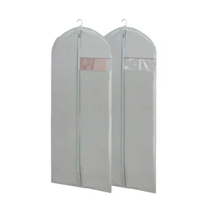Professional Manufacturer Window Non woven Dust Cover Dress Bags for Gowns Long Clear Zipper Garment Bag