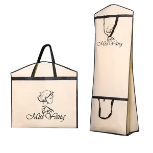 Quality Custom Logo Breathable Clothes Cover Long Bridal Gown Non Woven Wedding Dress Garment Bag