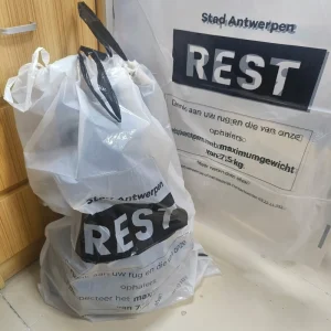 REST Drawstring Garbage Bags Custom Logo Printed White Plastic Trash Bags Factory