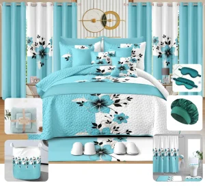 Ready to Ship Out Bedskirt Quilted 30Pieces Set Luxury Bedsheet Set