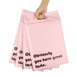 Reclosable Gold OPP Poly Flat Cello Packaging Plastic Thank You T shirts Apparel Garment Custom Clothing Poly Bags for Clothes