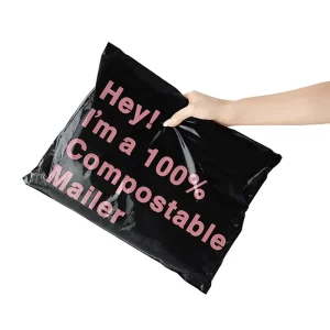 Recyclable Black Zipper Shopping Bag Poly Mailing Bags with Custom Logo Carton Packed Custom Size Available
