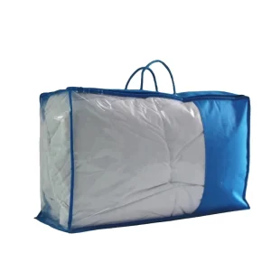 Recyclable Clear PVC Vinyl Plastic Duvet Packaging Bag Flexible Zipper Bedding Bag for Blanket Storage