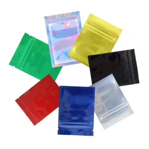 Recyclable PE Zipper Bags With Aluminum Laminated Mylar Flat Bottom Black For Potato Chips & Snacks