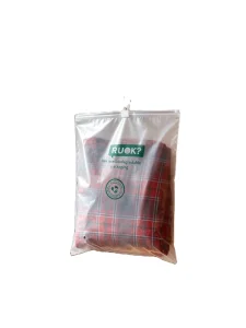 Recycled PE Clear Zipper Bags for Clothing Packaging for T Shirt Shipping and Retail