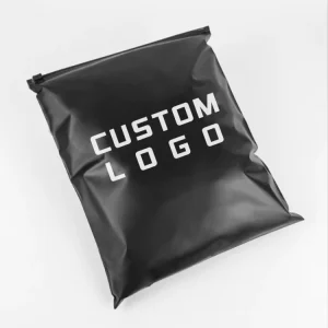 Recycled Pouches Custom Logo Frosted Ziplock Poly Bag for Apparel Shipping Clothing Packaging
