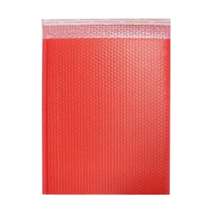Red Co extruded Film Poly Bubble Thickened Shockproof Bubble Padded Logo Printed Clothing Packaging Courier Bags Factory
