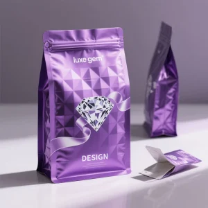 Resealable Food Grade Kraft Paper Bags Custom Logo Printed Mylar Bags For Coffee Snacks & Bakery Packaging