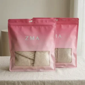 Resealable Plastic Clothing Packaging Bags with Zipper Pouch for Socks and Shoes Custom Orders Accepted