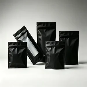Resealable Zip Lock Zipper Food Packaging Bags Clear Metallized Matte Foil Stand up Pouches Custom Printed Mylar Packaging Bag