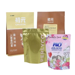 Resealable Ziplock High Barrier Layer Snack Food Packaging Bags Custom Printed Food Stand up Bag for Beans