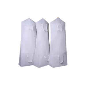 Reusable Eco Friendly 90Gsm Zipper Pp Non Woven Bags Garment Bags Foldable Weave Garment Bags for Dress with Logo