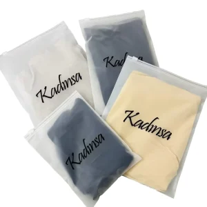 Reusable Frosted Zipper Lock Evening Dresses Packaging Bag Zipper Lock Clothes Bag