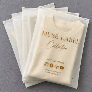 Reusable PE Slider Zipper Ziplock Clothes Bags With Moisture Resistant Film For Online Clothing Store Ready To Customize