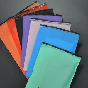 Reusable Recyclable Plastic Antistatic Frosted Zipper Dustproof 200 Micron Thick Bag for Clothing Socks Shoes Bedding
