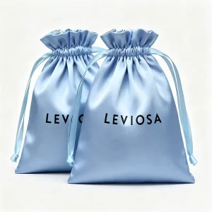 Reusable Silk Like Satin Drawstring Bag Luxury Custom Print Logo High Quality Custom Color Size Cosmetics Gift Packaging