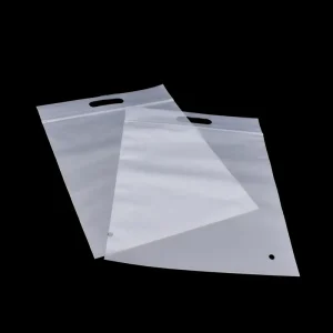 Reusable Waterproof Plastic Packaging Zipper Bag Clothes Storage Packaging Ziplock Pouch Bag With Handle for T shirt