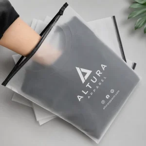 Self Sealing Frosted Fashion Packaging Bags With Moisture Resistant Film For Underwear And Swimwear Packing Low MOQ Supply