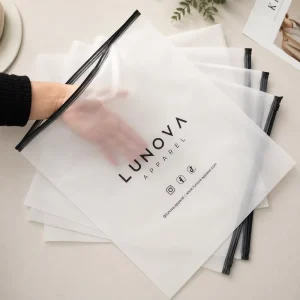 Self Sealing Frosted Online Store Packaging Bags With Reusable Zip Seal Design For Brand Promotion Packaging Store Ready