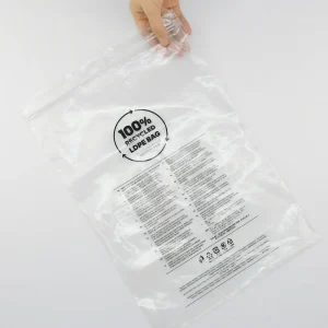 Shipping Transparent Zipper Poly Packaging Bags Clear for Clothing Custom Logo OXO Biodegradable