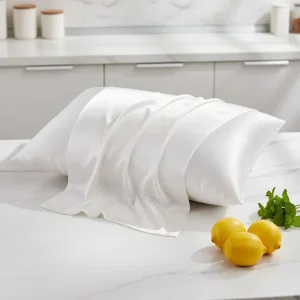 Silk Pillowcase Set with Eye Mask and Scrunchies Bonnet Gift Box for Women Sleeping Beauty