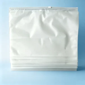 Size 9.84*15.74Inch PE Transparent Frosted Reusable Zipper Clothing Packaging Bag for Fur Socks Shoes with Self adhesive Seal