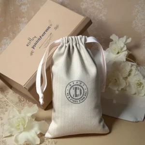 Small Cotton Drawstring Packaging Bag High End Gift Packaging Bag