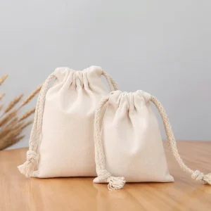 Small Drawstring Dust Bag Girls Hand Bag White Hotel Drawstring Tote Bag For Groceries