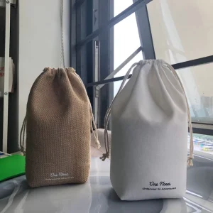 Small Drawstring Gift Hessian Bags Burlap Drawstring Packaging Bag