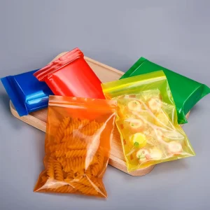 Small Mini Colorful Clear Zipper Candy Food Bag Packaging Custom Printed Logo Pouch Ziplock Bag