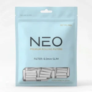 Smell Proof Mylar Bag for Active Charcoal Filter Tips High Barrier Stand up Pouch Custom Logo Flavored Rolling Filters Bag