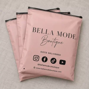 Soft Matte Plastic Clothing Bags With Zipper and Vent Hole for Clothes Storage and Delivery Ready to Customize
