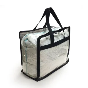 Soft PVC Zipper Storage Handle Bag for Duvet Quilt Blanket Cloth Packaging