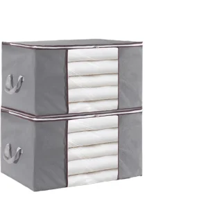 Space Saving Eco Friendly Large Capacity Foldable Stackable Dustproof Closet Storage Organizer Bag for Bedding & Clothing
