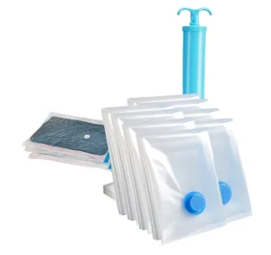 Space Saving Transparent Border Folding Eco Friendly PA+PE Material 70x100cm Vacuum Bag Clothes Bedding Storage Travel Storage