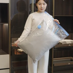 Space-Saving Vacuum Storage Bags for Living Room Airtight Compression Sealer for Clothes Pillows Comforters Blankets Bedding