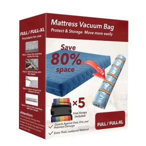 Storage Bag 70% Saving Flexible Antimicrobial Mattress Compression Bag Foldable Cloth for Household Moving Room Wardrobe