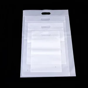 Stylish Portable Frosted Clothing Packing Gravure Printed PE Zipper Bag Handle Resealable Pillow Umbrella Household Packaging