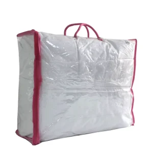 Super Clear PVC Bedsheet Packaging Bag with Rope Handles for Bed Linen Home Textile