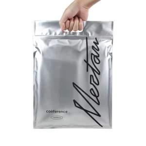 Supplier Custom Waterproof Plastic Handle Bag PET PE Retail Package Die Cut Handle Pouch Bags