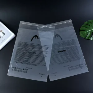 Thickness 0.1mm Custom Logo EN15343 LDPE Packaging Poly Recycled Plastic T shirt Bag for Apparel